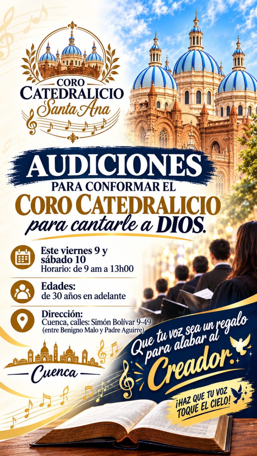 Audiciones para Coro Catedralicio 